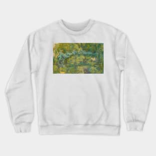 The Footbridge Over the Water-Lily Pond by Claude Monet Crewneck Sweatshirt